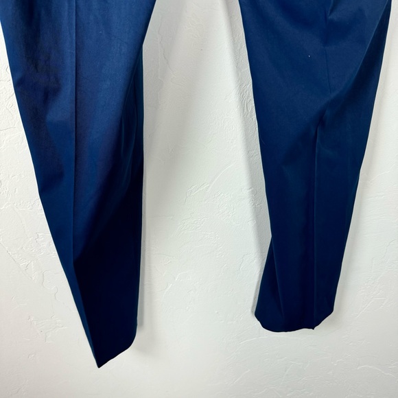 Hugo Boss Dress Pants Slim Fit Solid‎ Dark Navy Blue Pleated Office Career - Picture 6 of 10